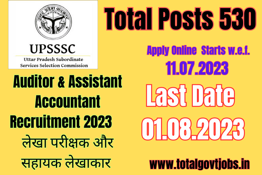 UPSSSC Auditor And Assistant Accountant Recruitment 2023 Sarkari Naukri In UP