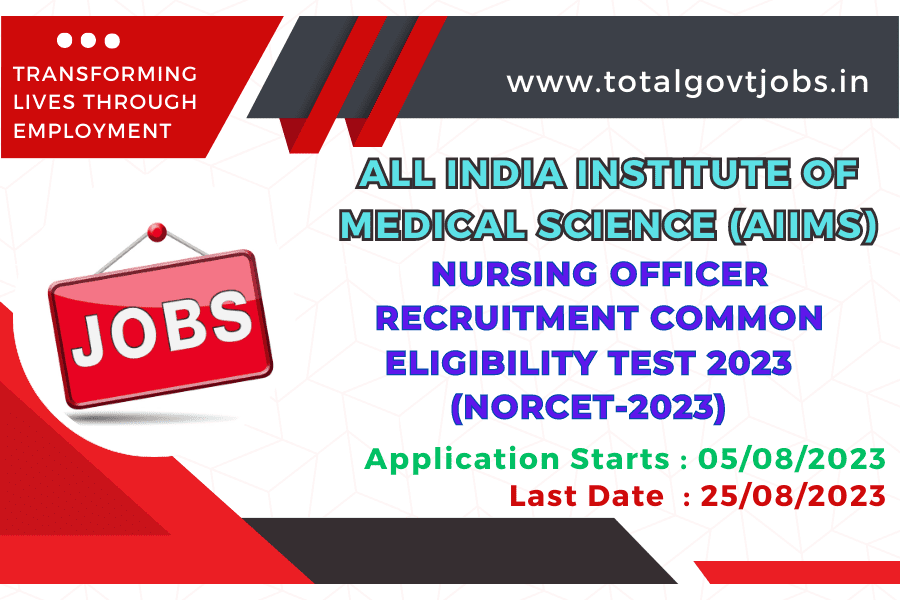AIIMS Nursing Officer Recruitment Common Eligibility Test 2023 Nursing Officers in National Institute of Tuberculosis and Respiratory Diseases 2023