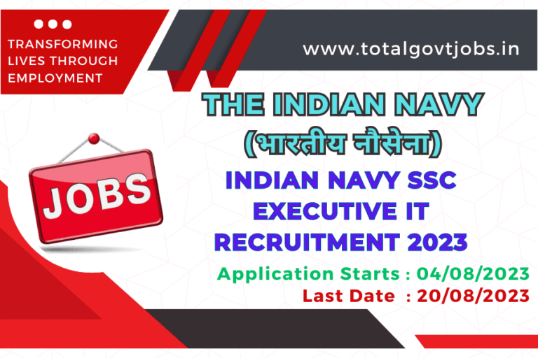 Indian Navy SSC Executive Information Technology Recruitment 2023