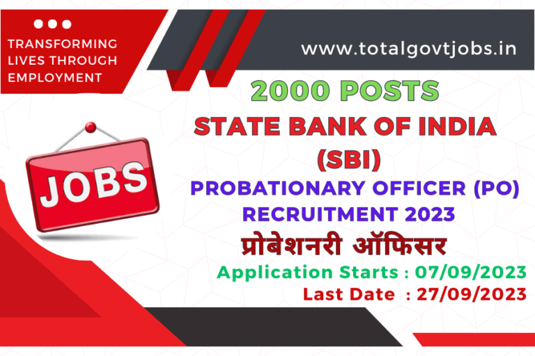 SBI Probationary Officer Recruitment 2023 Apply for 2000 Posts SBI Probationary Officer Recruitment Process SBI Probationary Officer Syllabus 2023 SBI Probationary Officer Exam Date 2023