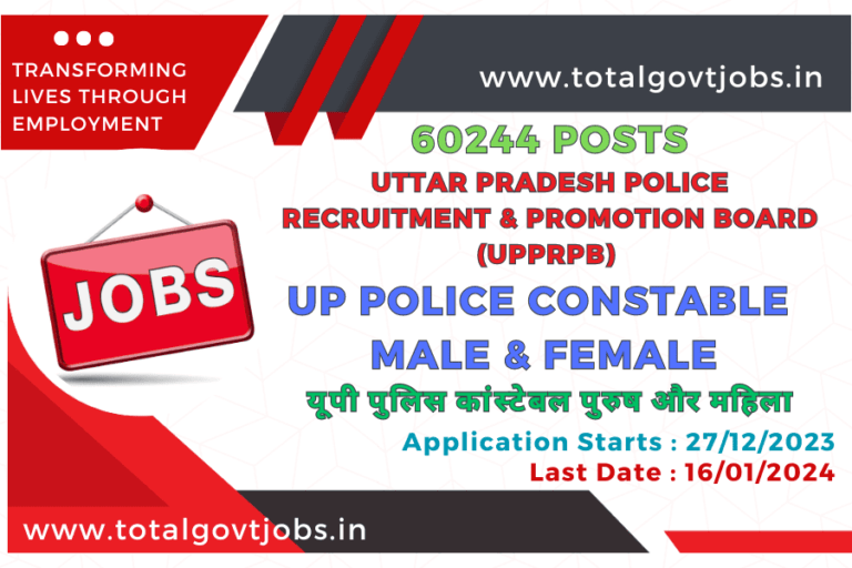 UP Police Constable Vacancy 2023 Online Form Date For 60244 Posts Male And Female / UP Police Constable Bharti 2023 UP Police Constable Syllabus 2023