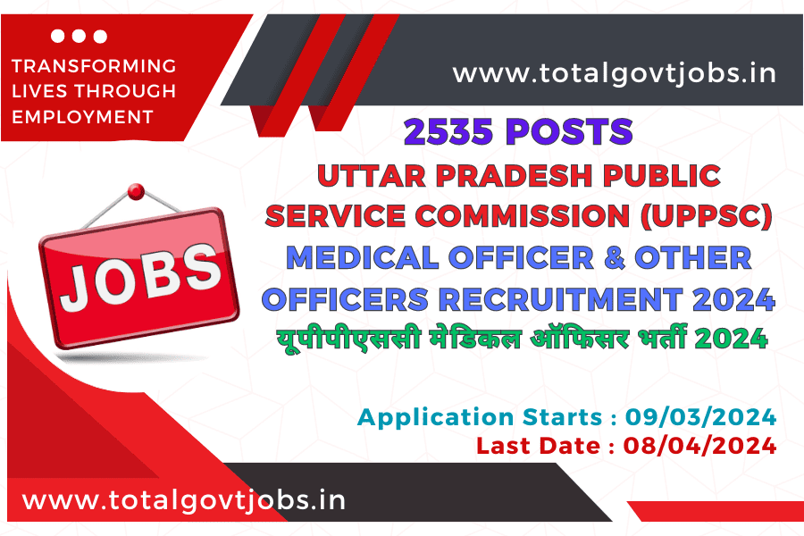 Uttar Pradesh Public Service Commission UPPSC Medical Officer Recruitment 2024 Apply Online, UPPSC Medical Officer Vacancy 2024, UPPSC Medical Officer Exam Date 2024
